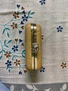 Gold Glitter Clutch