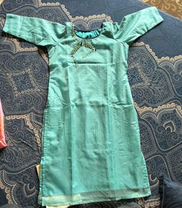 Elegant Green Kurta 3 Piece