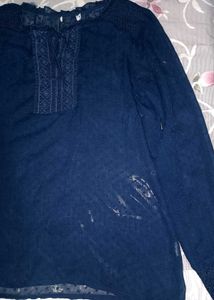 Blue Sheer Short Kurti