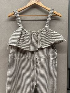 Striped Ruffle Jumpsuit