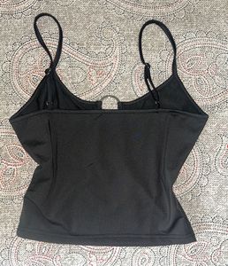 Black Ring Detail Cami Top