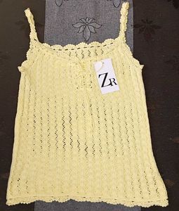 Yellow Knit Tank Top