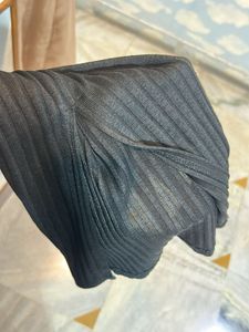 MANGO Black Ribbed Knit Co-ord Set