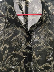 Black mesh shirt