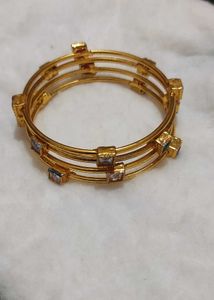 Gold Coated Bangles Women New