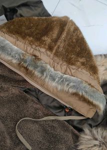 Faux Fur Hooded Coat