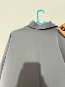 Gray Button Down Tunic