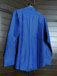 Colorplus Men Striped Blue Shirt