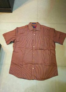 Striped Casual Peter England Half Shirt