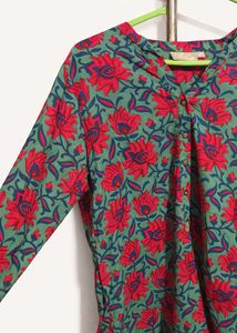 Floral Print Tunic Top