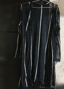 Striped Sheer Cover-Up