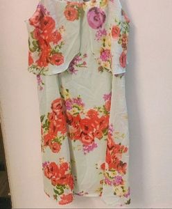 Saasfaras Floral Printed Dress