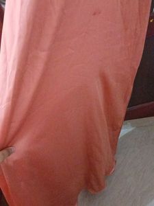 Coral Party Wear Sleeveless Dress