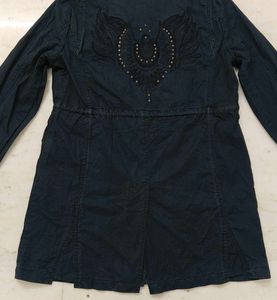 Stylish Navy Blue Trench Coat