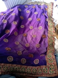 Party Wear Puple Saree