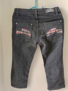 Gray Cropped Jean