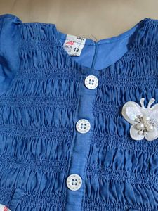 Cute Blue &amp; White Kids Dress size 18