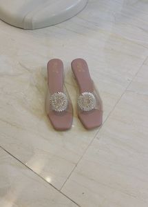 Stone Work Heel Party Wear Footwear For Low Rate