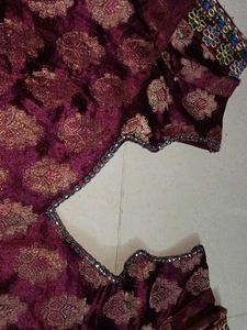 Purple Saree Only Once Used For Wedding