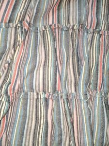 Striped Ruffle Tiered Tunic