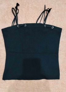 Black Tie Strap Top