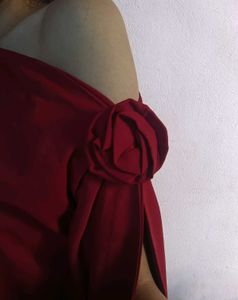 Elegant One-Shoulder red tops