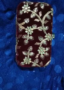 Maroon Braidal Purse