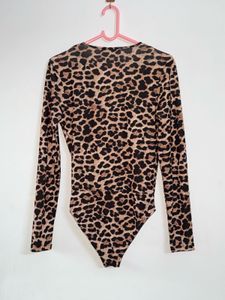 Zara leopard Print bodysuit