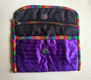 Combo Of Embroidered Clutch/Wallet
