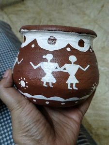 Werli Painted Small Eathern Pot