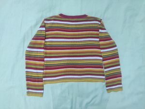 Multi Colour Semi Crop Sweater
