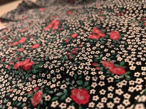 Black N Red Flower Dress