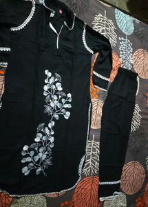 Black Kurta Pant Set