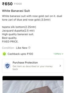 White Banarasi Suit