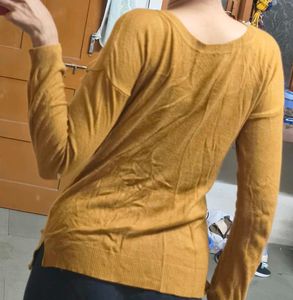 Mustard Zippered Cardigan