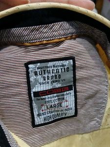 Yellow Patterned Short Sleeve Shirt