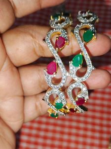 New Faux Necklace, Earrings, Bangles And Ring Se