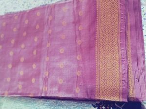 Elegant  pure silk Pink Saree 2