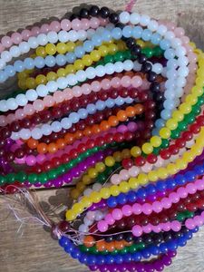 Combo (12 Line multicolour glass beads &amp; end locking Golden Colour hook)