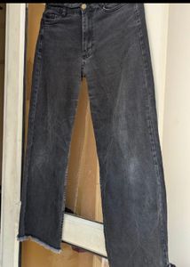 Charcoal Colour Jeans For Girls
