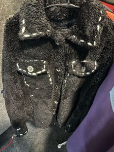 Chic Black Teddy Jacket