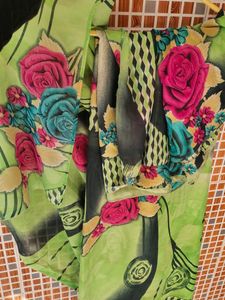 Flower Print Saree