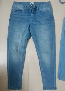 Denim Jeans &amp; Culottes Set