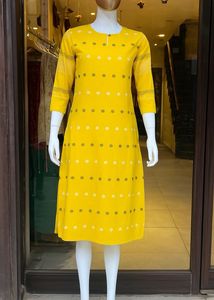 Yellow Polka Dot Kurta.