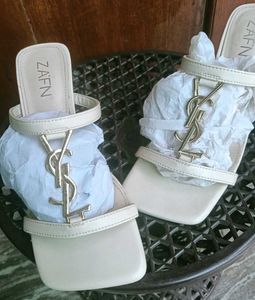 ZAfn Square-Toe Heeled Sandals