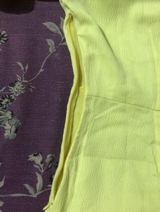 Lime Puff Sleeve Mini Dress
