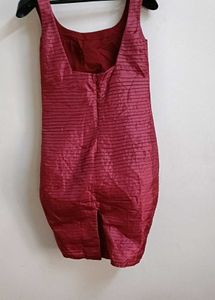 Elegant Maroon Bodycon Dress