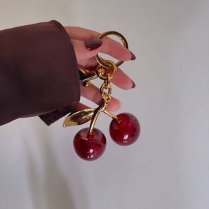 Cherry Bag Charm Anti-tarnish Coach Tabby