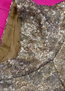 Golden Sequin Work Blouse