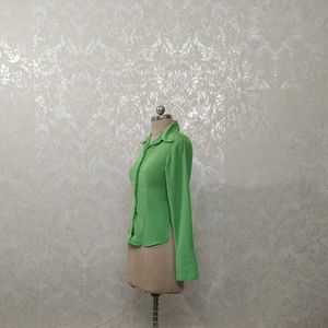 Vintage Green Button-Down Shirt
